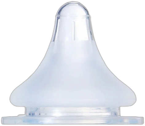 A conventional bottle nipple