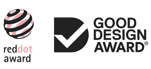 Red Dot and Good Design award logos